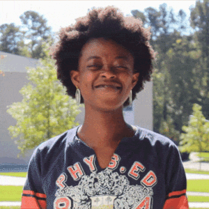 Gif of woman smiling