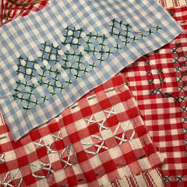 Gingham Cross Stitch aka Chicken scratch embroidery